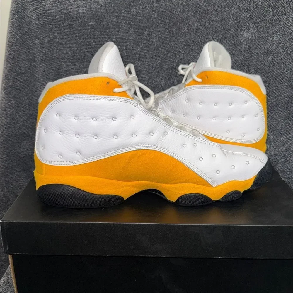 Air. Jordan Retro 13 White Yellow red Sneakers